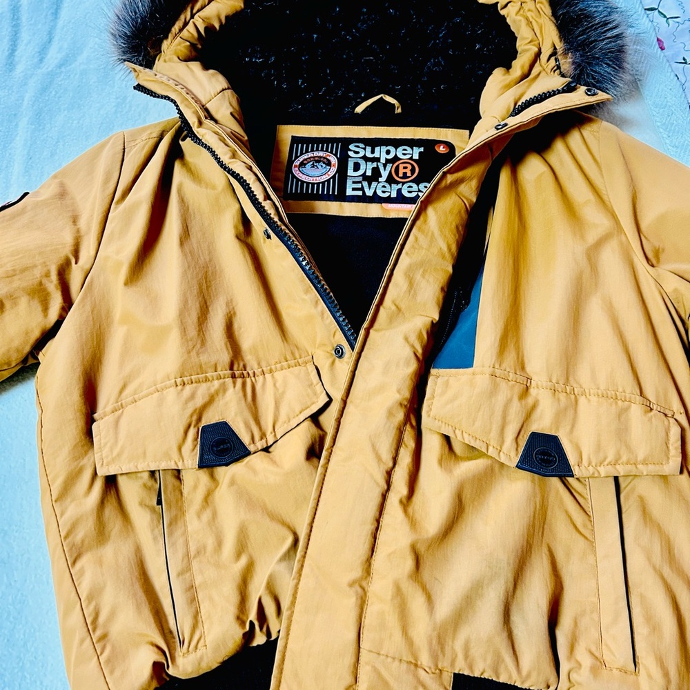 Superdry Yellow Jacket with Black Accents